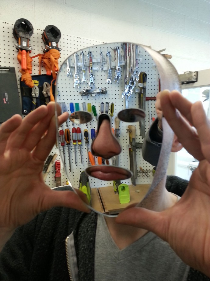 Mirror Masks by Ken Rinaldo at Sherman Art Studios the Ohio State University
