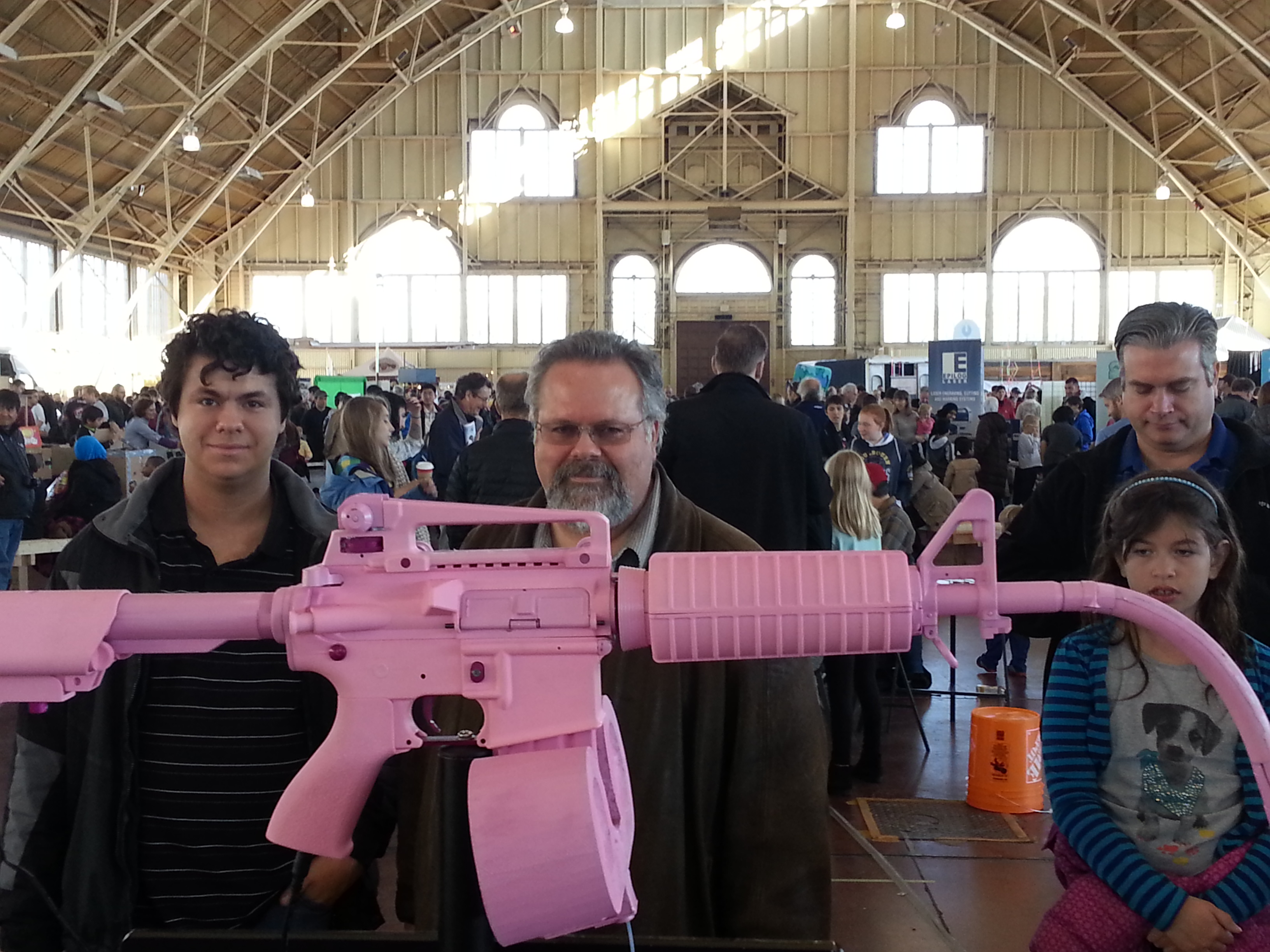 The Woman's Tears Machine Gun bullet holding Woman's tears pink gun